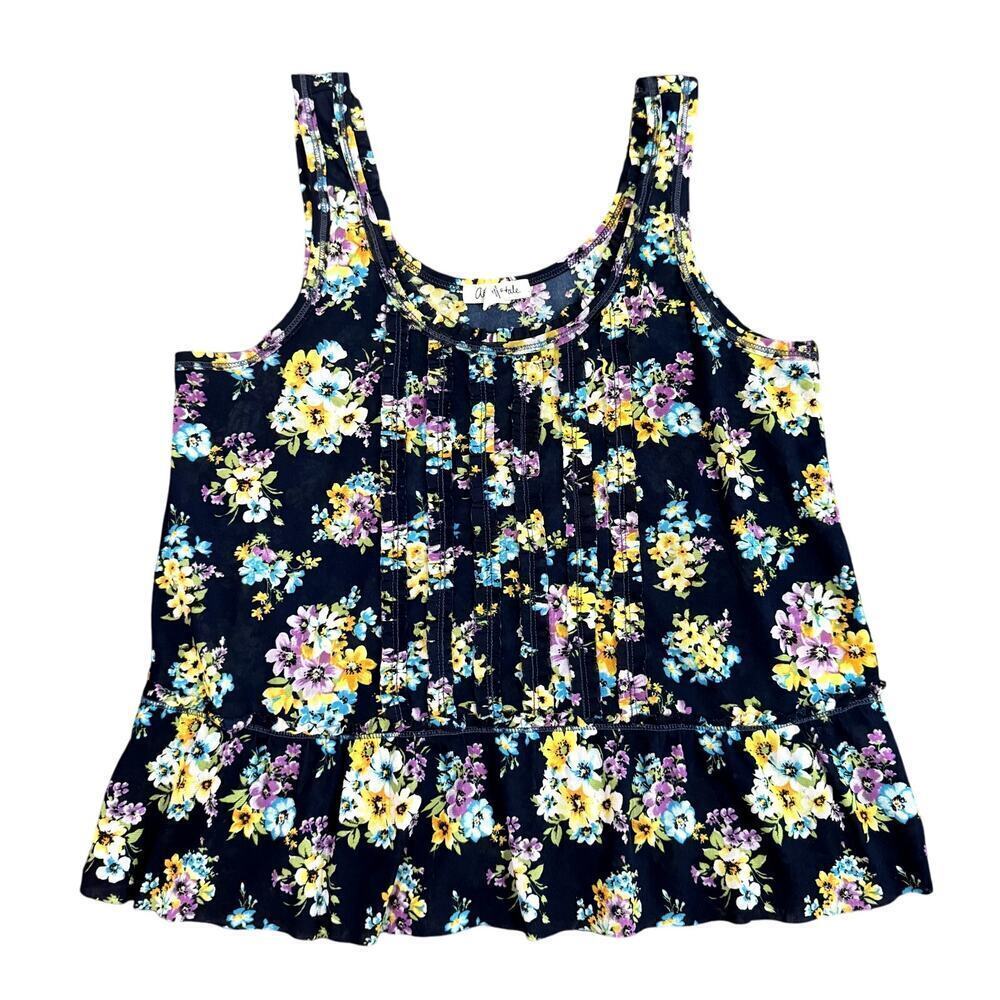 Aeropostale Floral Tank Top in Blue, Size L​​​
